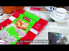 حقائب التعبئة الخبز المخبزية البلاستيكية المقاومة للدهون مع الشعار