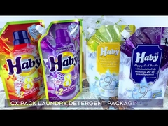 500 مل 1 لتر مسحوق غسيل كيس التعبئة المخصصة مطبوعة مع فوهة