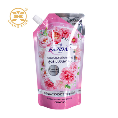 2kg Portable Stand Up Spout Pouch Laundry Detergent Packaging Bag Laundry Detergent Packing Bag