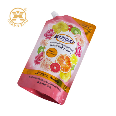 2kg Portable Stand Up Spout Pouch Laundry Detergent Packaging Bag Laundry Detergent Packing Bag