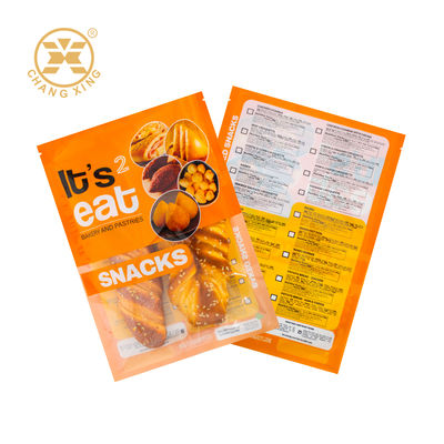 Custom Printed Bakery Bread Packaging Bag LDPE Plastic Bread Packaging Pouch With Clear Window