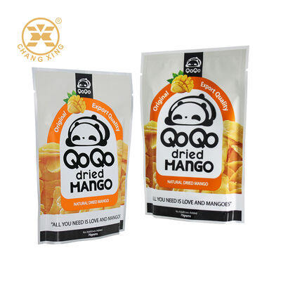 Custom Print Resealable Zipper Plastic Nuts Dry Fruit Dried Mango Packaging Bags Stand Up Pouch Bags