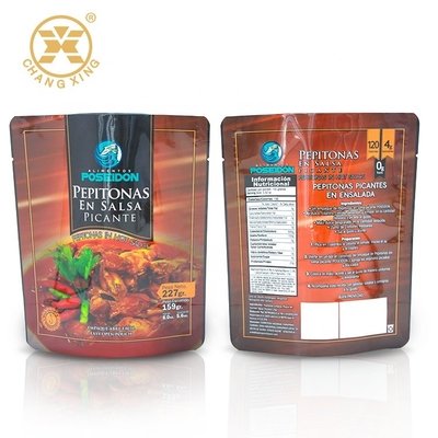 AL NY RCPP Plastic Baby Food Barrier Bags Vacuum For Packaging 135 Deg For Tuna Beef