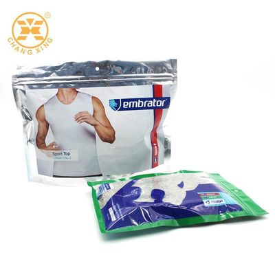 80 Microns Resealable Garment Packaging Bag Frosted Zipper Bags For Clothes SGS