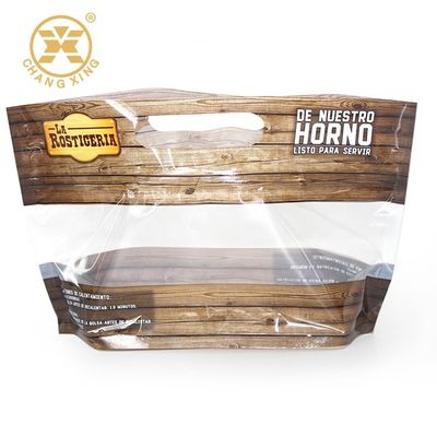 Takeaway Zipper Top Roast Chicken Packaging  Plastic Bopp Microwave Safe Food Packaging