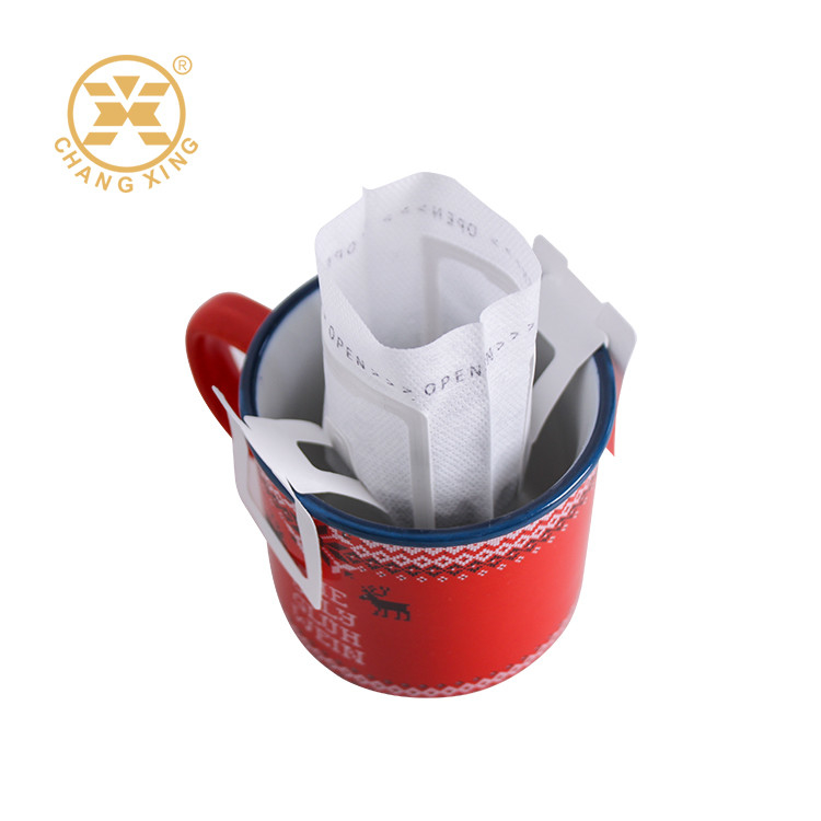 Custom Portable Hanging Ear Drip Coffee Bag Single Serve Disposable Drip Coffee Filter Bag For Travel