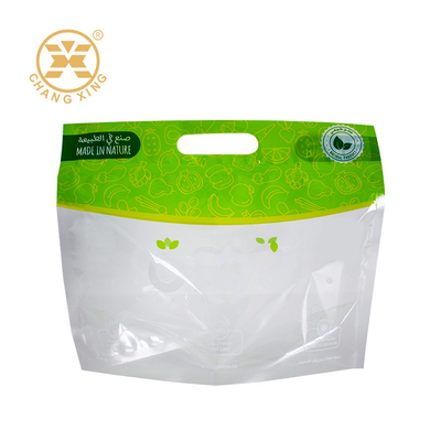 أكياس عبوات الفاكهة الجافة من البلاستيك BOPP 5kg مع فتحات التنفس والمقبض
