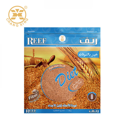 750g 1000g مخبز الخبز التعبئة والتغليف ثلاثة الجانب ختم الحبوب حزمة الحقيبة البلاستيكية مع زيبر